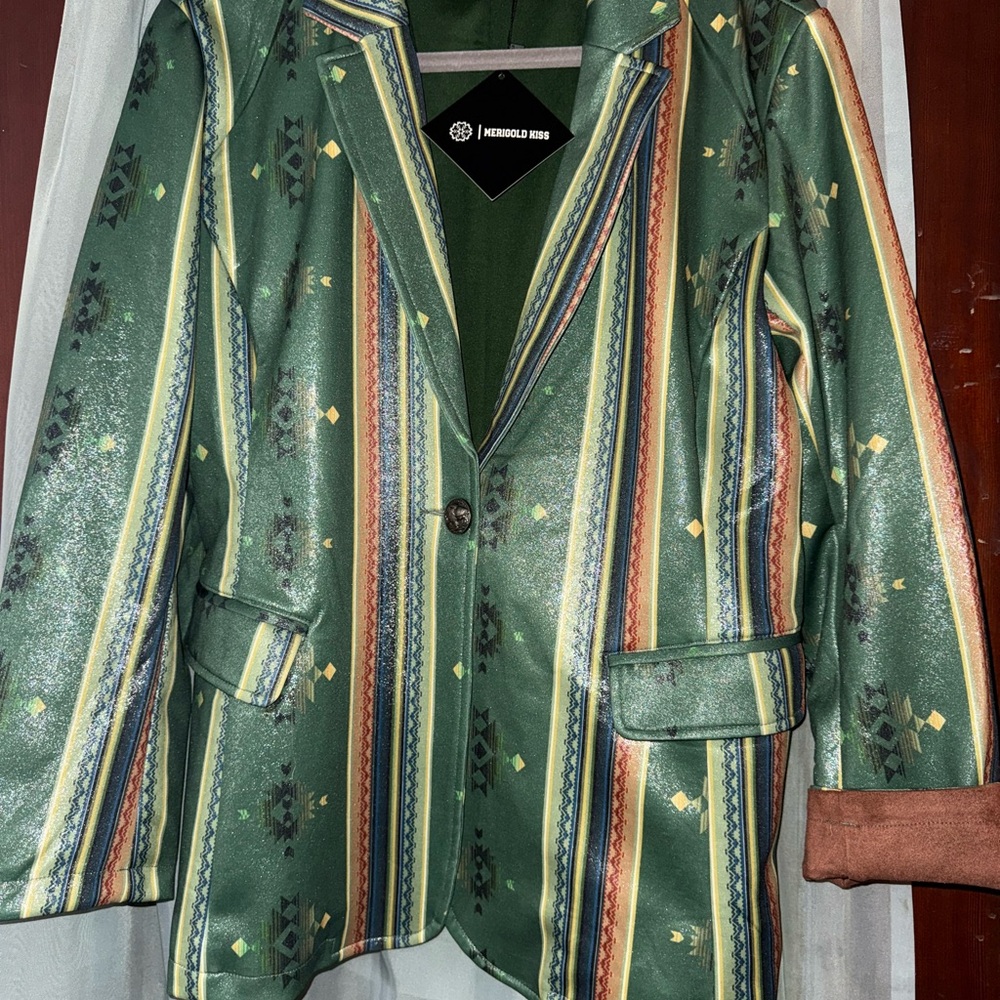 Pendleton Green Patterned Blazer